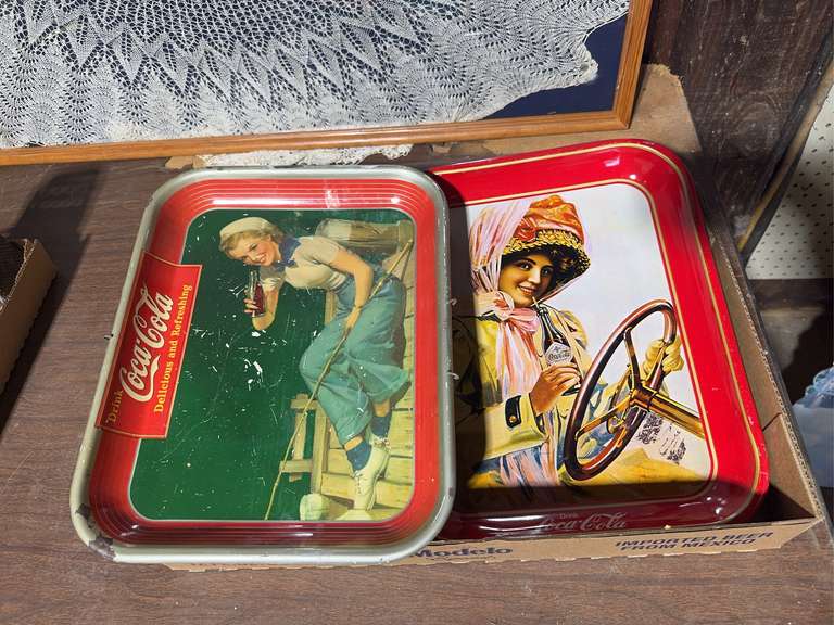 2 Coca-Cola trays (one may be original)