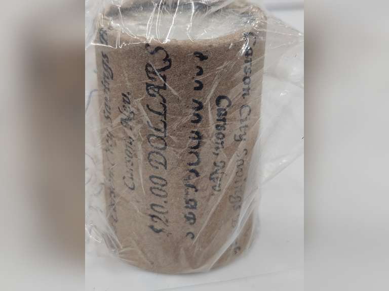 20 UNC BU Morgan Dollar with 1889 on one end and PL "CC" on the other end. Unopened bank vault find,