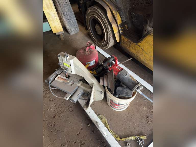 Tools, gas can, and more