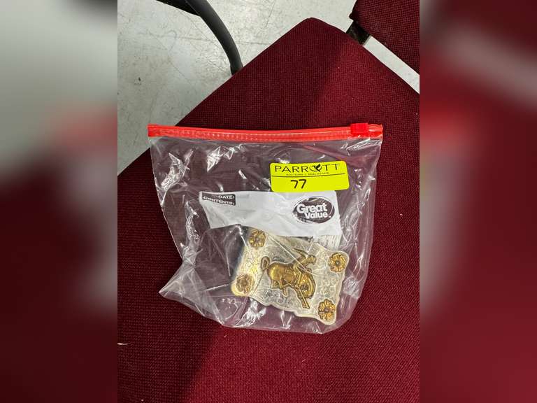 Pet Tag and Nickel Silver Belt Buckle