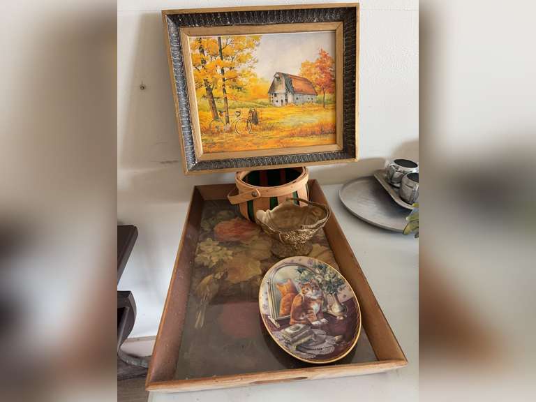 Basket, hanging pictures, and more