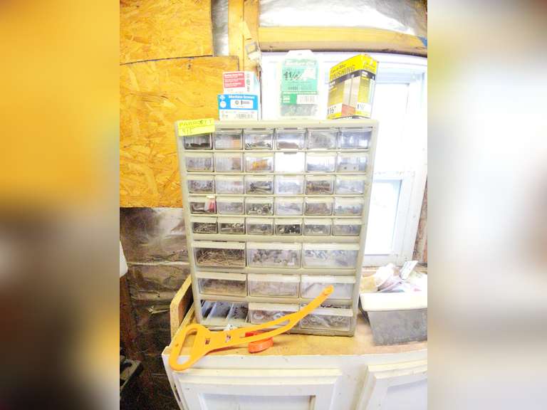 Hardware organizer with contents