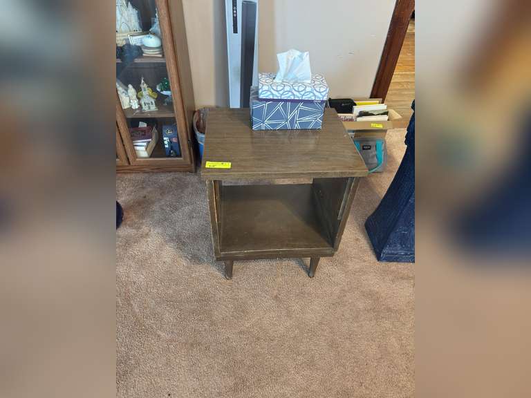 Wooden Side table with storage