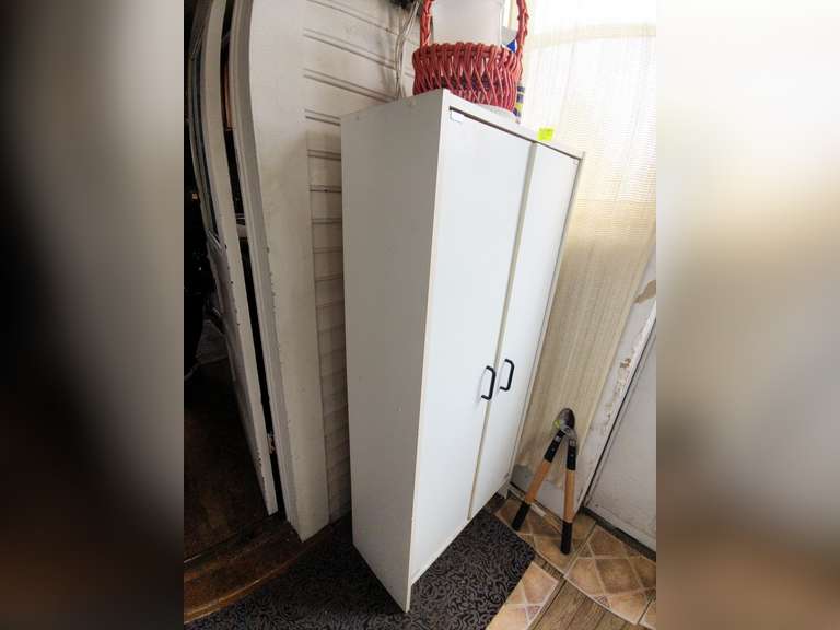 White storage cabinet