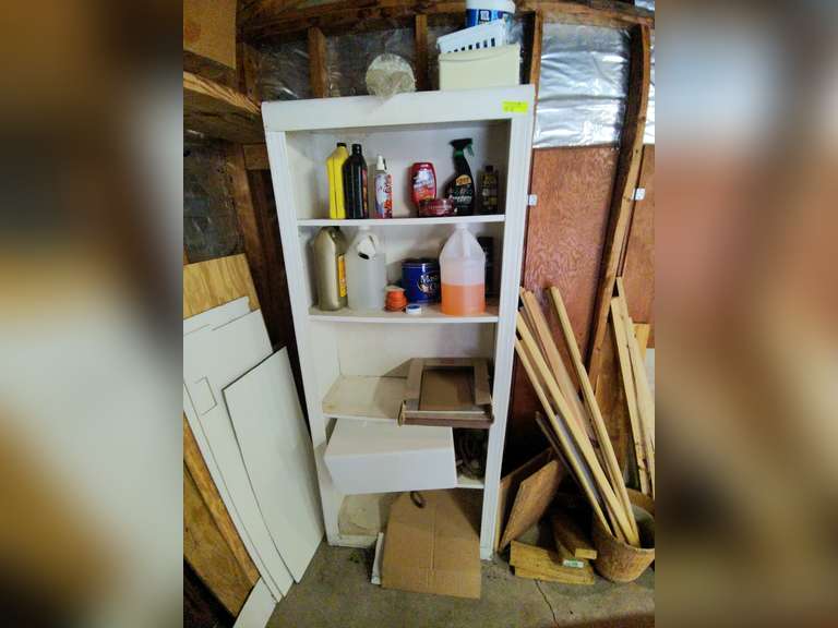 Shelf with contents