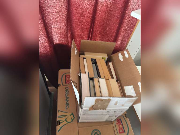 Three boxes of misc. books