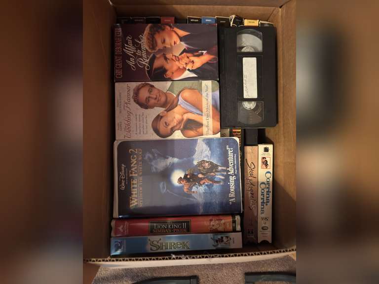 2 boxes of miscellaneous vhs