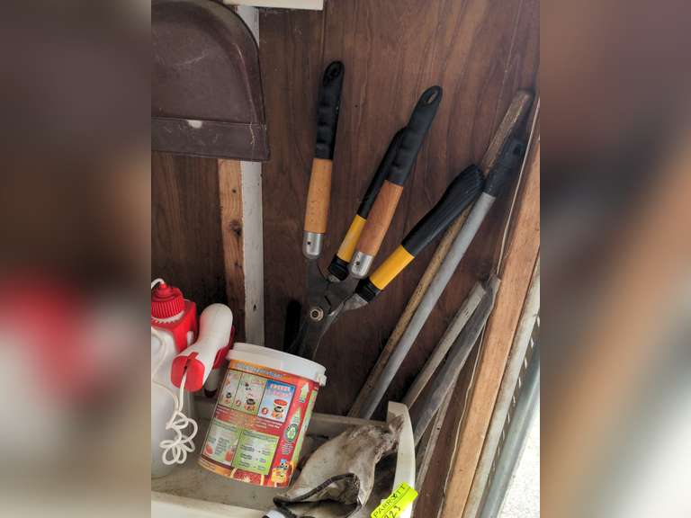 Organizer with gardening supplies