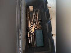 Tool box of sockets, Craftsman Reciprocating Saw, and Toolbox of Misc.
