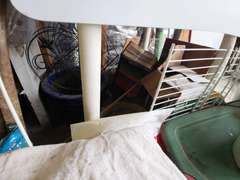 Content on floor/various gardening supplies