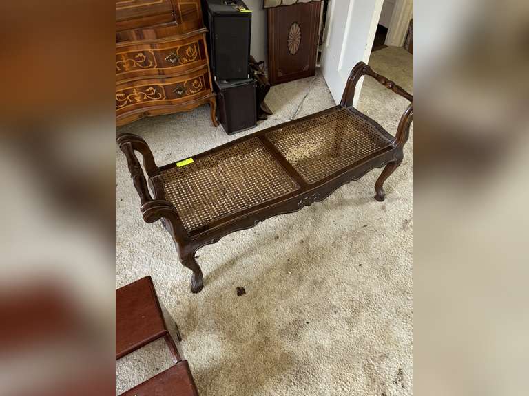 Wooden came bench