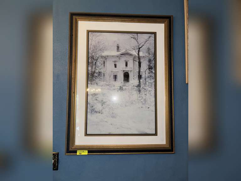 Snow theme mansion print by Schmid