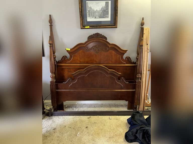 Wooden bed frame