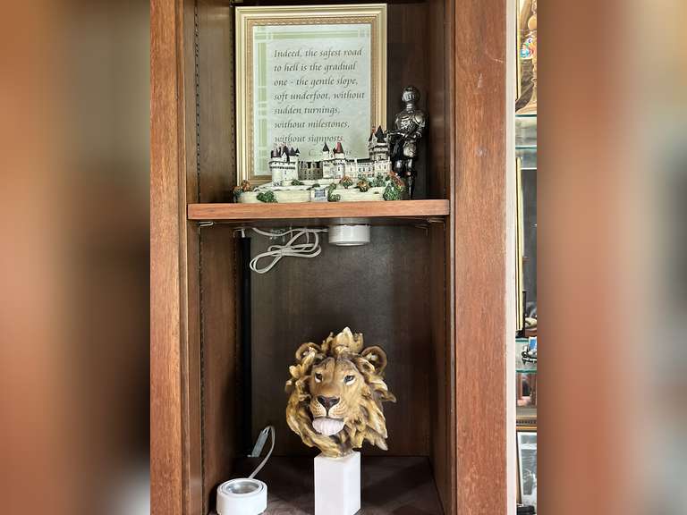4 shelves of contents (odds and ends decor