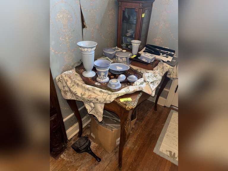 4 legged inlaid French side table