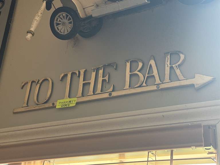 To The Bar Brass sign