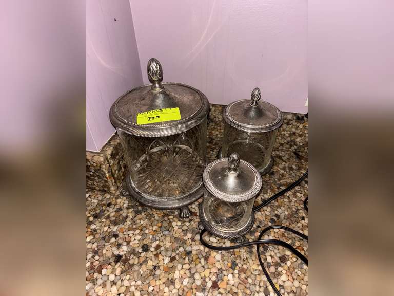 Silverplate condiment set