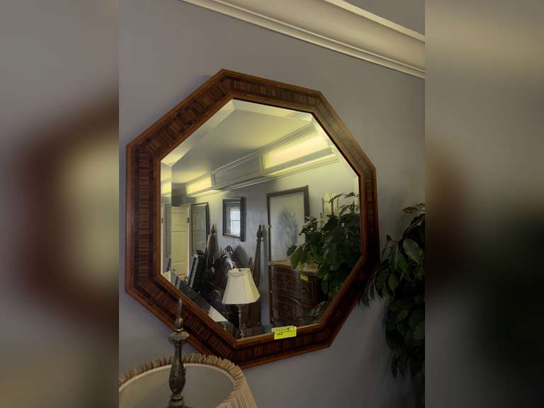 Large octagonal wall mirror