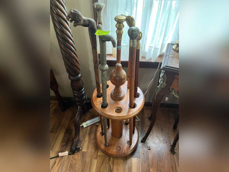 Cane stand with 7 walking canes
