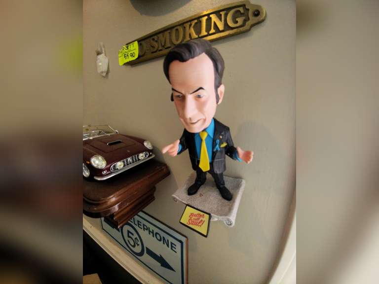 Vintage Ferrari model car w/ Better call Saul bobble head