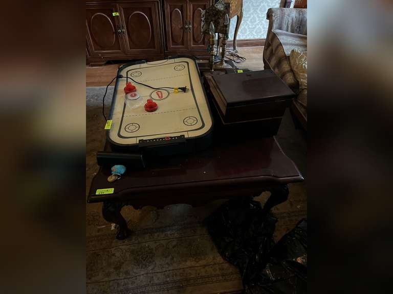 Large coffee table with carved legs