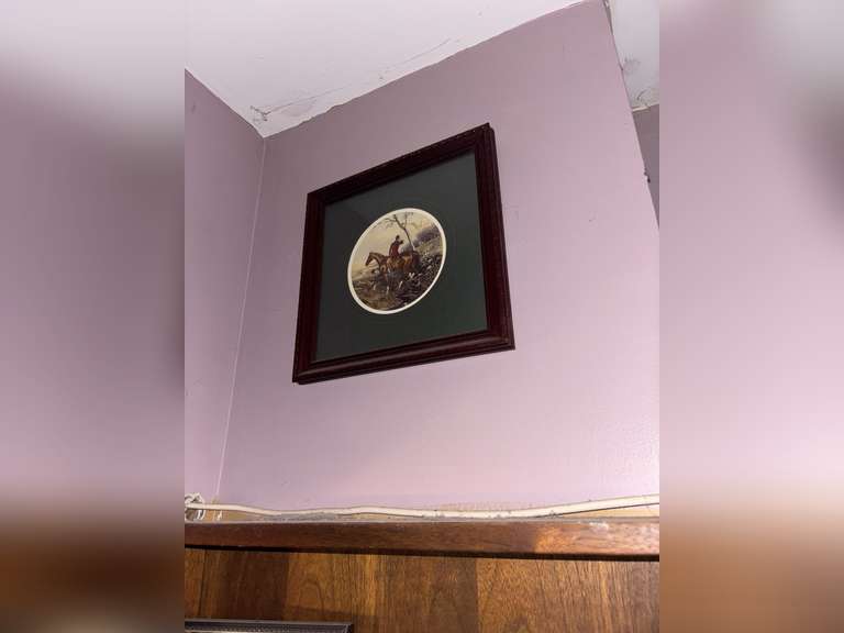 3 horse jockey framed pieces