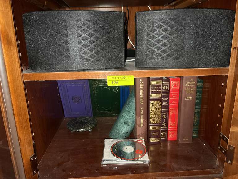 Marble book stand with hardcover books