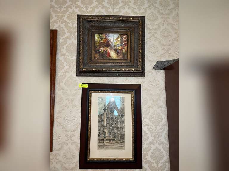 Castlefront and French Riviera scenes in frames