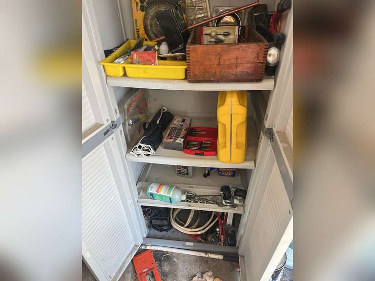 Black and Decker Cabinet with Contents