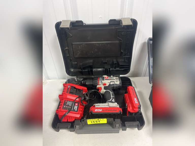 Potable cable, 20 V drill with batteries and charger