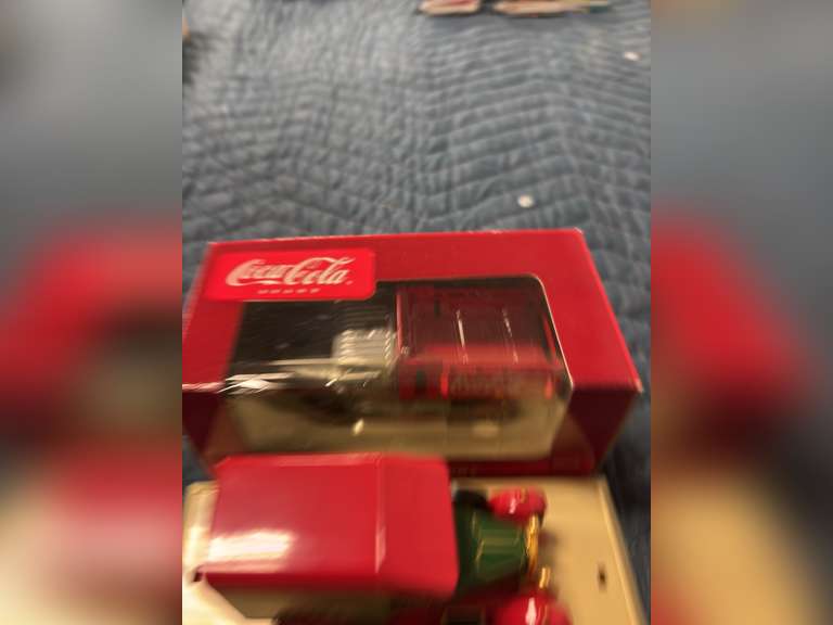6 model matchbox collectible trucks & Coca-Cola train accessory