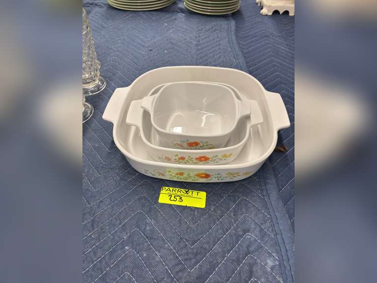 Corning Ware Wildflower Casserole Dishes