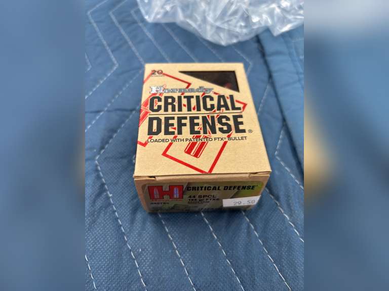 (20) Rounds of Hornady Critical Defense, FTX Bullets, 44 Special, 165 Grain FTX