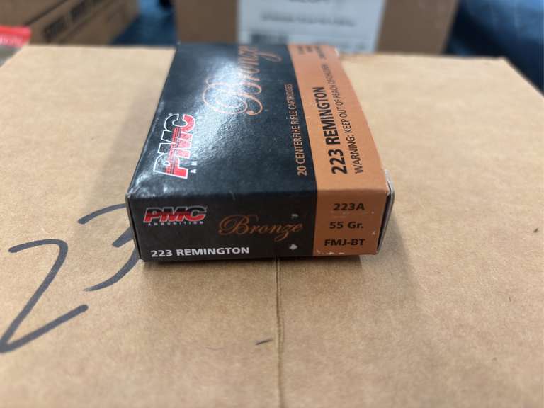 200 Rounds of 223 Remington, 55 Grain FMJ, Made by Fiocchi (All New)