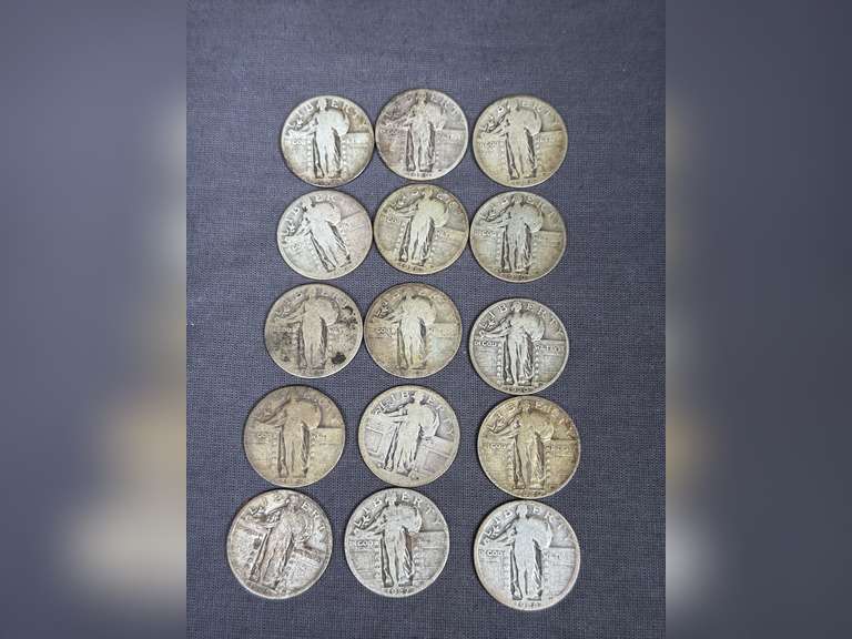15 Standing Liberty Quarters