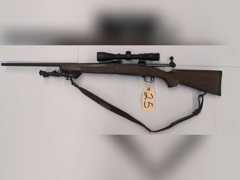 Savage Model 110, 30-06 Springfield, Nikon 3-9 x 40 Bullet Drop Compensation Scope & Filed & Stream Leather Sling, Caldwell Bipod, 1 Magazine, Checked Stock & Foregrip, Serial #J310349