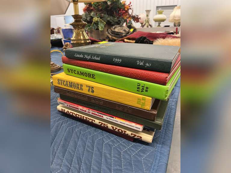 Lincoln high school 1969 & 1999 yearbooks and sycamore ISU yearbooks and 1970, 1971 Lincoln yearbook