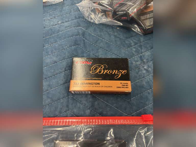 100 Rounds of 223 Remington, 55 Grain FMJ, Made by Fiocchi (All New)