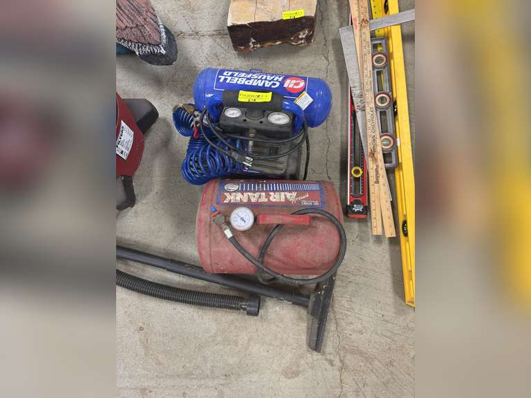 Air compressor and portable air tank