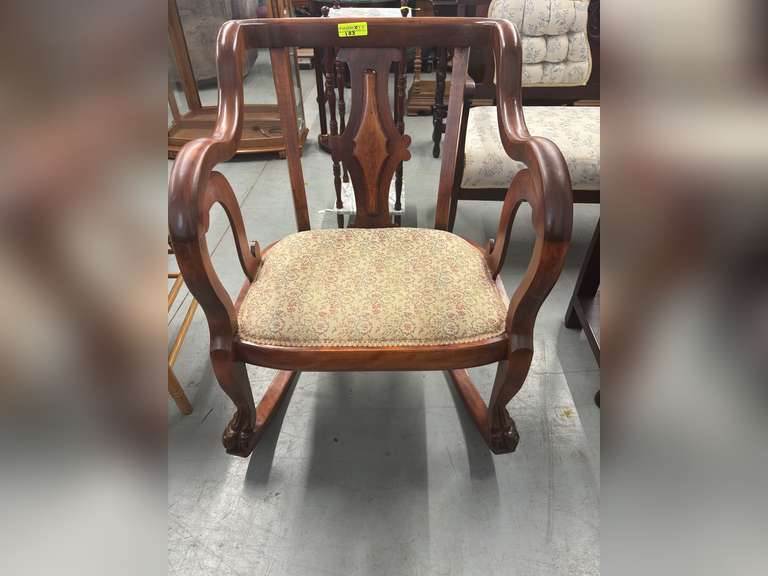 Fabric seat rocking chair