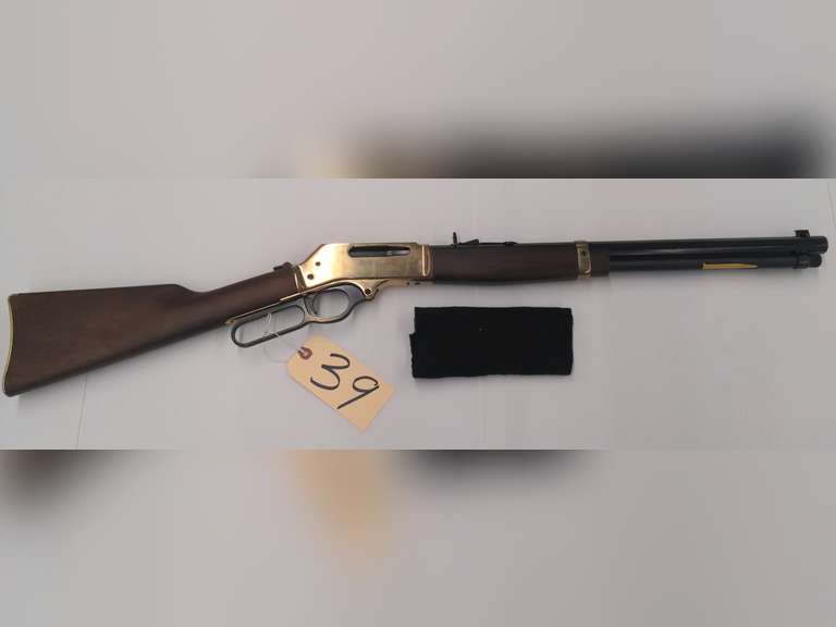 Henry Brass Lever Action 30/30 Winchester Rifle, Regular Loop, 20" Octagon Barrel, Tube Fed, Model H009B, Serial # TTB058053