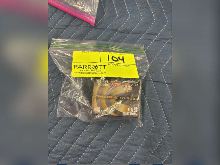 (1) Box of 20,  45 Auto, 230 Grain Personal Defense Rounds (Hydra-Shok) Jacketed Hallow Points, Made by Federal Premium