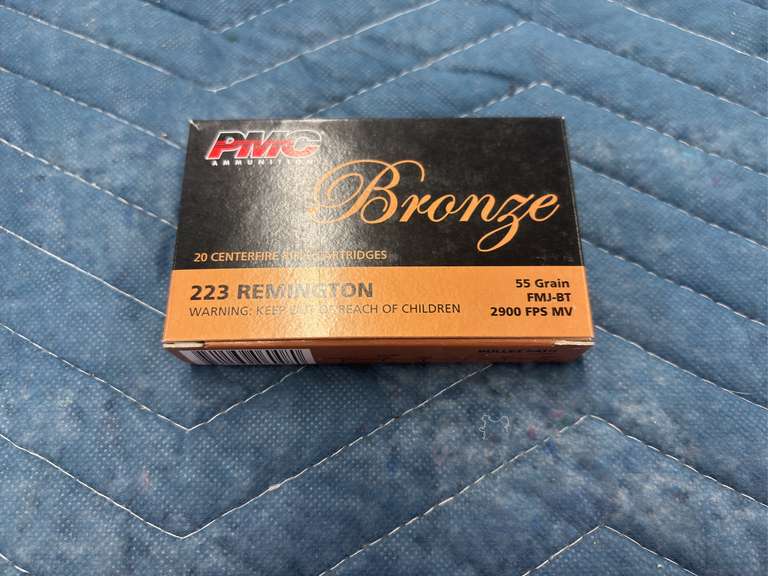 100 Rounds of 223 Remington, 55 Grain FMJ, Made by Fiocchi (All New)