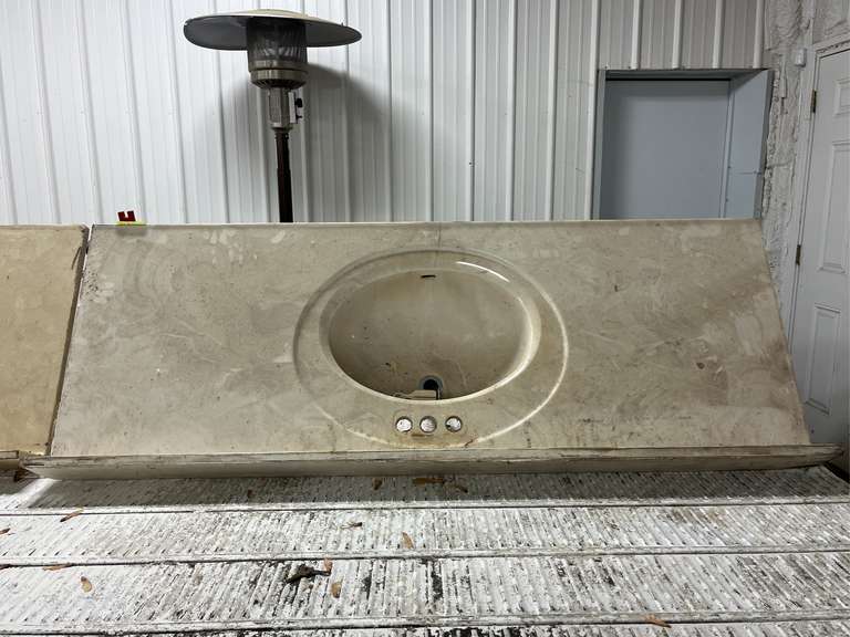 59 inch wide single sink top
