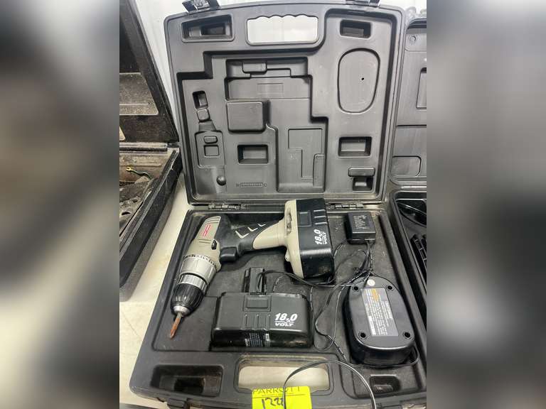 Craftsman 18V drill with two batteries and charger