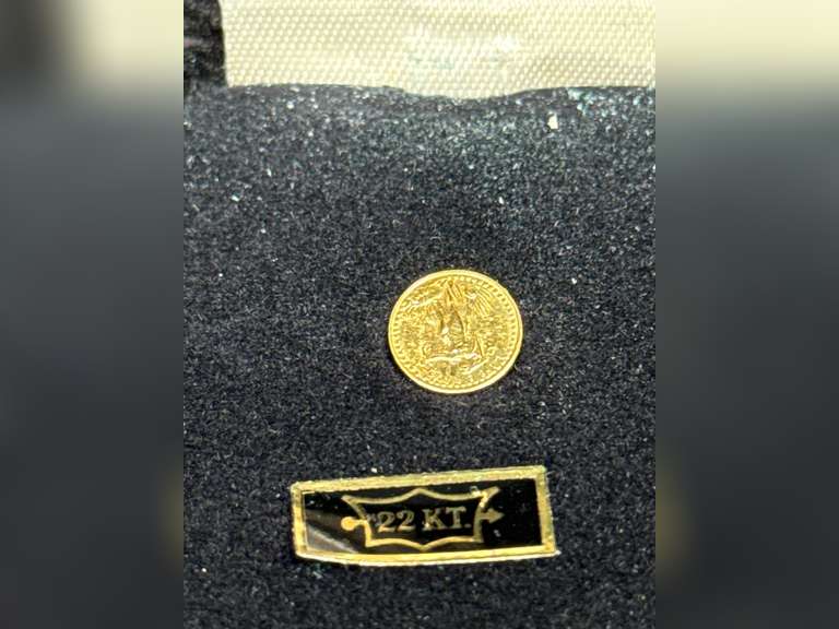 22 Karat gold memorial standing liberty gold miniature coin