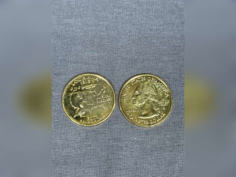 2 Gold Looking Quarters