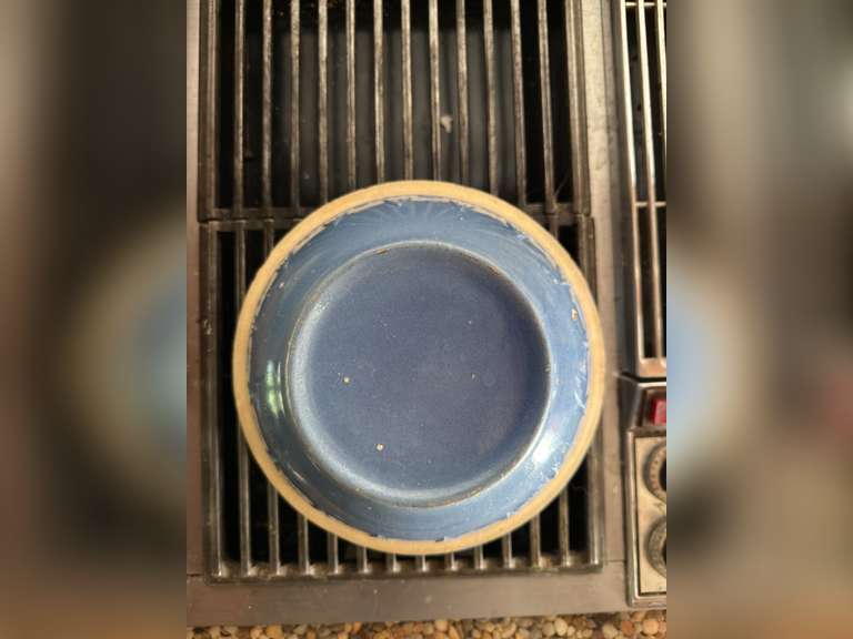 Blue stoneware bowl