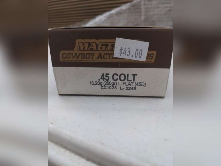 (50) Rounds of Magtech Cowboy Action Loads, 45 Colt, 250 Grain, L-Flat