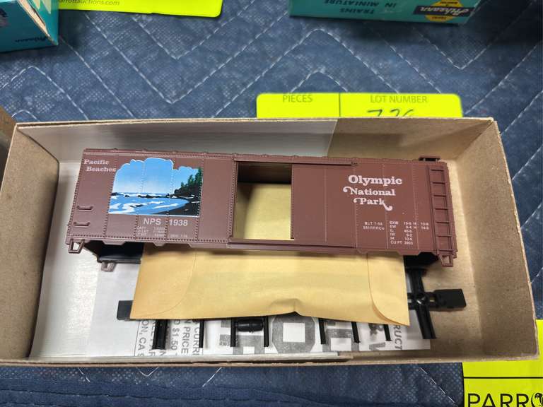 7 model box cars (5 national park and monument, 2 Ohio and Indiana)